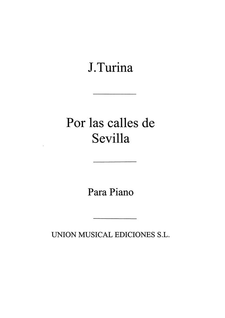 Por Las Calles De Sevilla For Piano